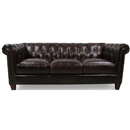 Traditional Chesterfield Sofa with Diamond Tufting